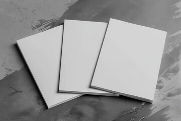 assorted blank magazine covers mockup white brochure templates for customization and design