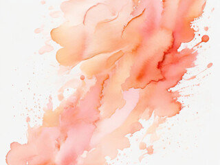 A peach-colored watercolor background. Lines, spots, blotches. For labels, posters, invitations,...