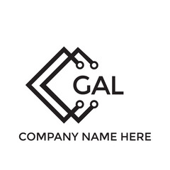 GAL letter logo design. GAL creative initials letter logo concept. GAL letter design.
