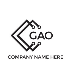 GAO letter logo design. GAO creative initials letter logo concept. GAO letter design.
