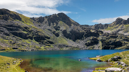 France - Pyrenees - Fontargente Pond - Mountain Lake Landscape