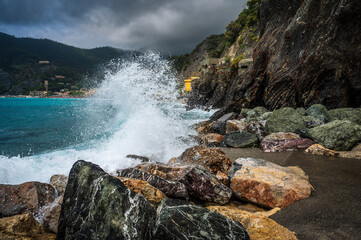 
Magic of the Cinque Terre. Timeless images. Monterosso, the port, the beach and the ancient village