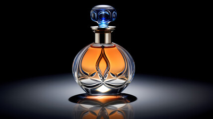 Luxurious perfume glass bottle