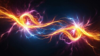 Yellow Plasma Pure Energy and Force Electrical Power