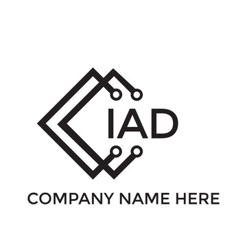 IAD letter logo design. IAD creative initials letter logo concept. IAD letter design.
