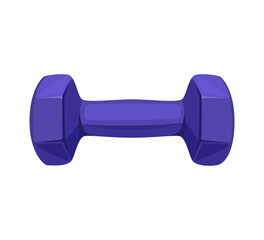 Blue dumbbell isolated.