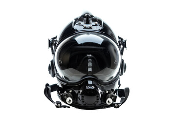 Skydiving Helmet in Focus On Transparent Background.