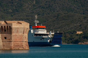 Italia, Toscana, Isola d'Elba. Il paese di Portoferraio.