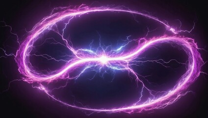 Violet Plasma Pure Energy and Force Electrical Power