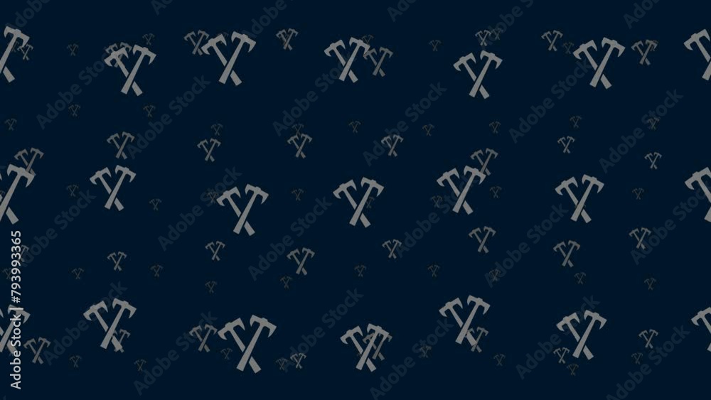 Poster crossed axes symbols float horizontally from left to right. parallax fly effect. floating symbols ar