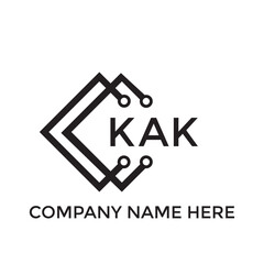 KAK letter technology logo design on white background. KAK creative initials letter IT logo concept. KAK setting shape design
