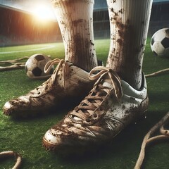 scarpe da calcio - obrazy, fototapety, plakaty