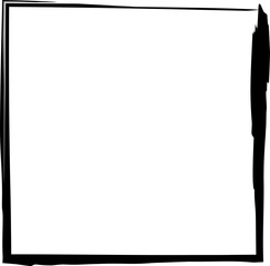 Set of square frames in grunge style. Elements for tags, labels, cards