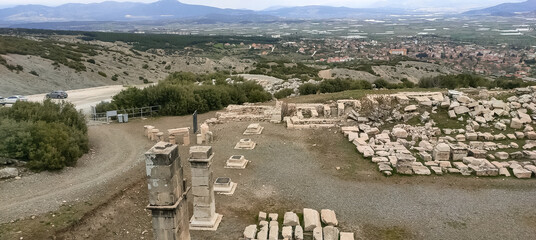 Ancient stadium in the ancient Greek Roman city of Cibyra in Burdur, Turkey.