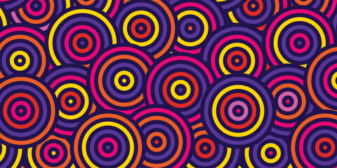 Retro vintage 70s style stripes neon color background poster lines. shapes vector design graphic 1970s retro background. abstract stylish 70s era line frame illustration
