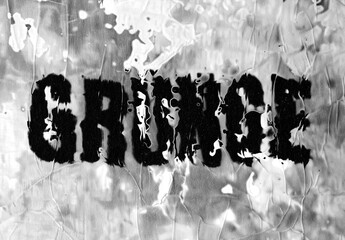 Grunge Distort Displace Text Effect Mockup With Generative AI - obrazy, fototapety, plakaty