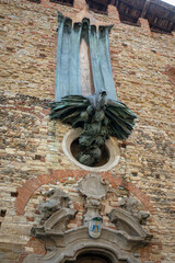 Facade of the church of Saint Spirit, Santo Spirito in Bergamo, Italy