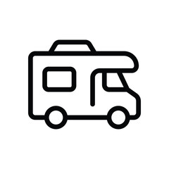 Obraz premium Car Motorhome vector icon
