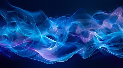 Smoke Wave Art: Abstract design with smooth motion, illustrating flowing waves