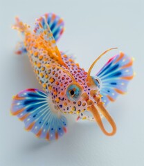 b'A bizarre fish with a long snout and colorful fins'