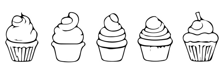 hand drawn illustration of a ice cream