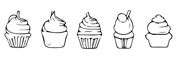 hand drawn illustration of a ice cream
