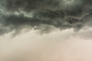 Gloomy clouds have shrouded sky before a thunderstorm