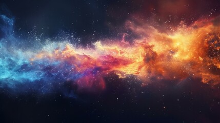 b'Amazing Space Nebula with Stars and Glowing Gas'