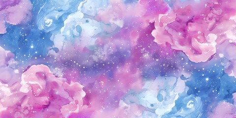 Dreamy Pastel Watercolor Patterns: Ethereal Clouds and Celestial Designs for Fabric & Wallpaper