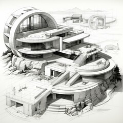 b'futuristic architecture house building structure'