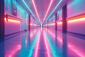 Fototapeta premium b'Retro Futurism Hospital'