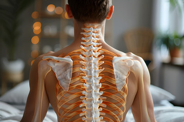 Spinal Curvature and Scoliosis Exploring the Impact on Posture and Health - obrazy, fototapety, plakaty