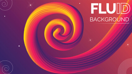 Landing page Template - Fluid Abstract Design on Orange gradient background