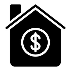 Obraz premium mortgage loan glyph icon