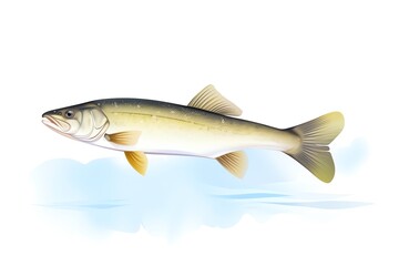 Walleye , Elusive walleye in the cool, deep waters of a northern lake