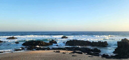 Sunset Breaking Waves