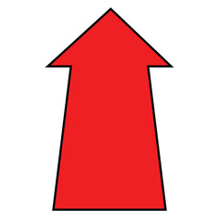 Arrow Long Icon Red Arrows Infographic Illustration Direction Symbol   Pointer Logo Up Sign  Isolated Variations .