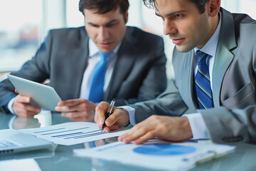 Fototapeta premium Business colleagues planning together in a meeting