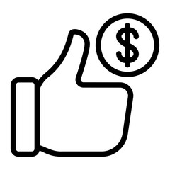 Obraz premium best price line icon