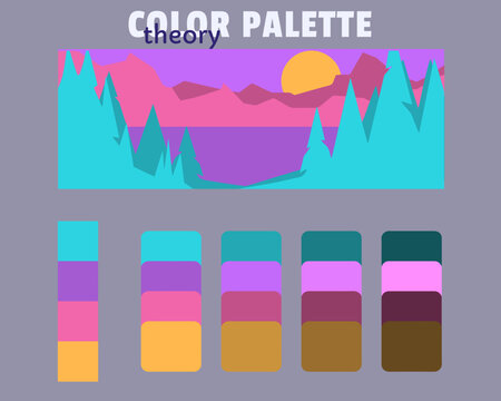 turquoise mediumorchid hotpink sandybrown color palette color theory, rgb color palette, harmonious colours catalog
