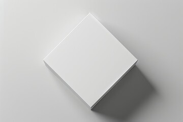 blank white cubic box mockup from top front side angle 3d illustration isolated