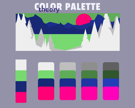 whitesmoke lightgreen midnightblue deeppink color palette color theory, rgb color palette, harmonious colours catalog