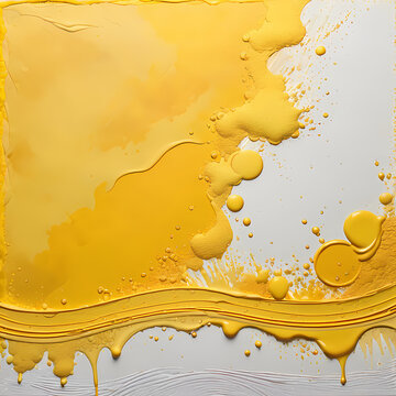 yellow paint on a wall