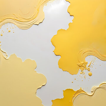 yellow paint on a wall