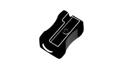 manual Pencil sharpener, black isolated silhouette