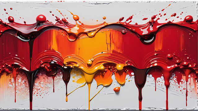 red paint splashes