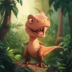 Cute dinosaur T-rex
