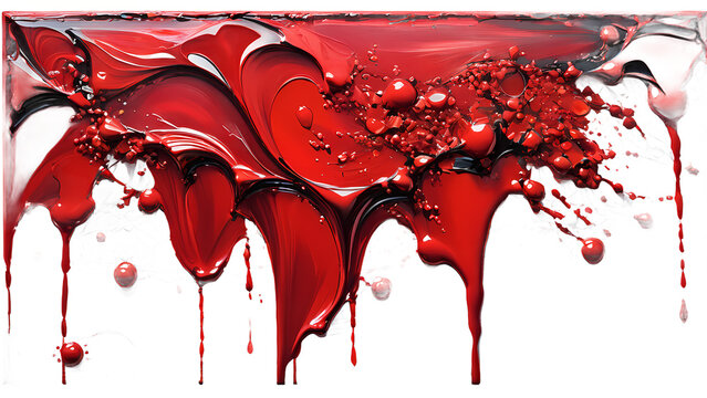 red paint splashes