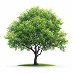 Illustration of a poplar tree, white background