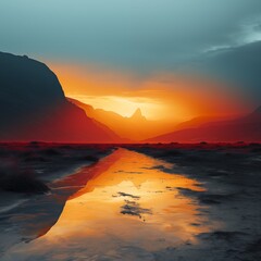 fantasy landscape river
